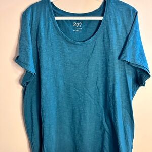 Maurices 24/7 blue t shirt, plus size 2X